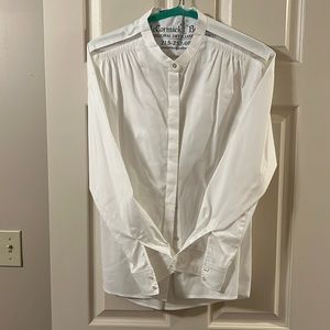Rene Lezard White Button down with mesh